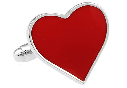 Manchas de gemelos de corazón rojo para hombre miniatura 3