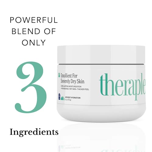 THERAPLEX Emollient Cream for Dry Skin - No Parabens or Preservatives, Noncomedogenic, Fragrance-free, Dermatologist Recommended - Long-lasting Moisturizing Cream and Heaviest Hydration (6 Oz)