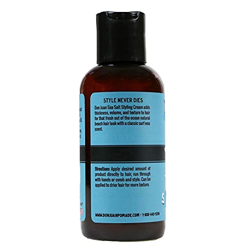 Don Juan Sea Salt Hair Styling Cream | Light Hold | Conditions And Adds Volume And Texture To Hair | Natural Ingredients | Surf Wax Scent, 4 Fl Oz #TOP1