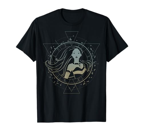 Image of Disney Pocahontas Boho Geo Ombre Compass Graphic Tee T-Shirt