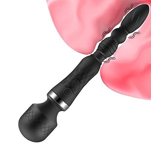 ChicLSQ Silikon Doppelkopf Anal Vibratoren für Sie G-Punkt und Klitoris Stimulator mit 10 Vibrationsmodi Dual Motor Dildo Vibrator Prostata Massagegerät Sexspielzeug für Frauen und Paare