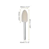 QUARKZMAN Tarcza polerska z filcu wełnianego 8 mm, 20 sztuk, nasadka polerska z przedłużonym okrągłym uchwytem o średnicy 3 mm, kuliste, zestaw do polerowania metalu, drewna, kamienia skalnego i