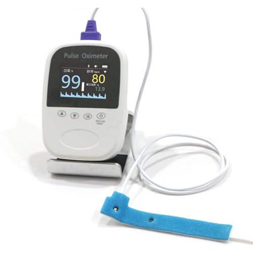 Oxímetro De Pulso para Oído Veterinario, Oxímetro De Pulso Portátil para Animales, 3 Modos De Medición, Función De Alarma Inteligente, para Perros, Gatos, Perros,Oxímetro De Pulso Veterinario