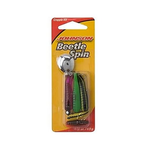 Berkley Johnson Beetle Spin Nickel Blade Fishing Hard Bait, Crappie Buster Assorted, 1in - 1/32 oz