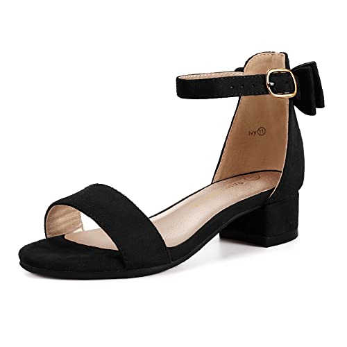 Image of PANDANINJIA Girls Dress Shoes Toddler Kids Heels Sandals Flower Girl Shoes | Ankle Strap,Open Toe,Wedding,Party,Dance,Prom,Birthday,Little Big Kid,Flower Girl Shoes,Foam Insole,1.2 in Heel Dress Pumps
