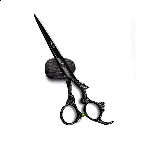 6.0 Inch Hair Cutting Scissors Professional Black Dragon Handle 440C Salon Hair Cutting Shears - Hairdressing Cutting Shears- Perfect For Barber And Home Use 1Pc #TOP1