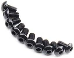 SKB family Screw Button Head Hex M2.6 x 5mm Machine Thread Steel Black (10pcs)