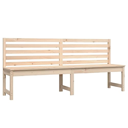 Siège d'extérieur avec dossier 201 cm en bois pour terrasse