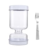 LXJLXD Tarro de pepinillos para separar en seco y húmedo, para cocina, dispensador de accesorios con tenedor y tenedor