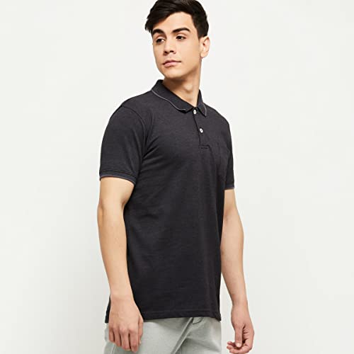 Image of Max Men Solid Slim Fit Polo T-Shirt