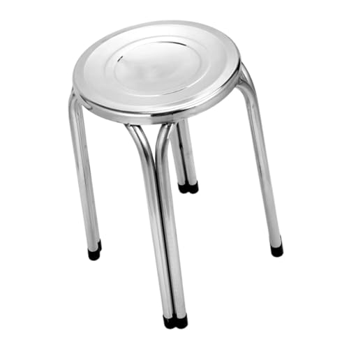 ＡＷＨＡＯ Taburete Apilable de Acero Inoxidable Y Metal para Cocina, Exterior, Hogar Y Oficina.