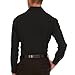 Nautica Slim Fit Mens Dress Shirts Long Sleeve Performance Polyester Fabric Wrinkle Free 4-Way Stretch Black Solid