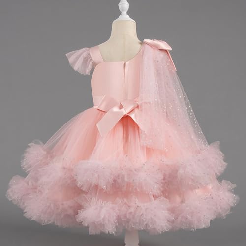 2025 Toddler Baby Girls Pageant Dress Sequins Tulle Tutu Dress Flower Wedding Princess Birthday Party Prom Gown 1-9Y3
