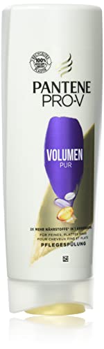 Pantene Pro-V Volumen Pur Acondicionador 2 x Más nutrientes en 1 aplicación, para cabello fino y plano, 360 ml