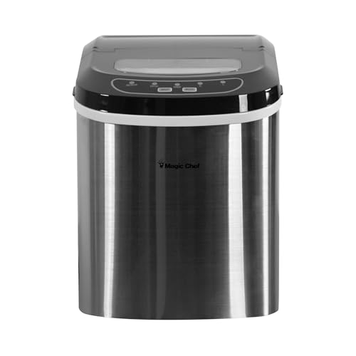 Magic Chef MCIM22ST 27 lb Ice Maker Stainless Steel