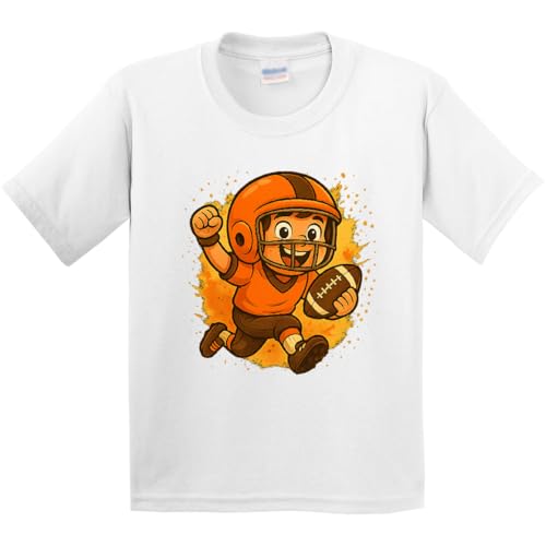 inktastic Cute Little Football Player Cartoon Illustration Youth T-Shirt