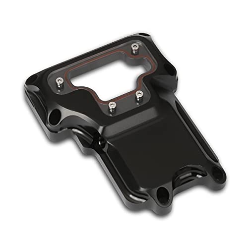 Lyxy-Parts Cnc Black Clarity Top Transmission Cover For Harley Twin Cam Touring Dyna Fatboy Street Glide Flhx 2007-2017 Softail Breakout #TOP1