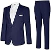 Traje formal de lino para hombre, esmoquin de 2 piezas, ajuste slim, para boda en la playa 4