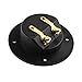 BLUECELL 1 Pair 3-Inch Double Binding Round Gold Plate Push Spring Loaded Jacks Speaker Box Terminal Cup