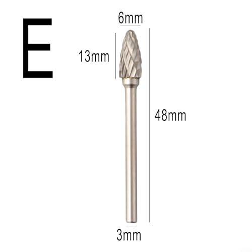 Fresas rotativas de carburo 3x6mm para metal y madera miniatura 4