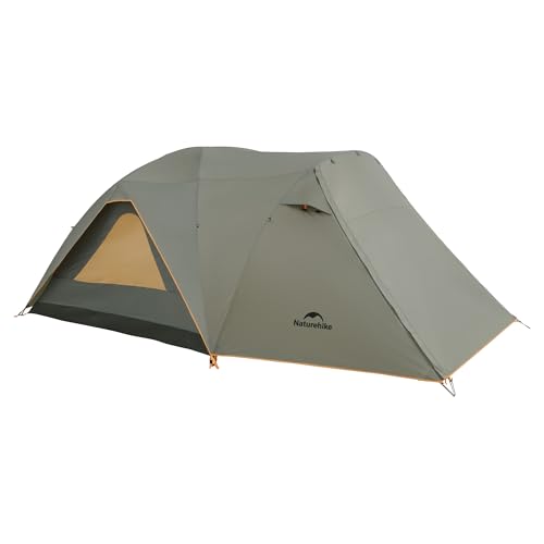 Naturehike KOTA 4/6/8 Person Camping Tent, Double Layer Waterproof 4 Person 6 Person 8 Person Tents for Camping, Large and Tall Family Tent with Vestibules Porch