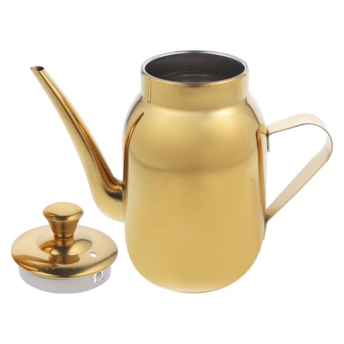 UTHCLO Dispensador de Aceite de Acero Inoxidable 300ml, Botella para Salsa Multifunción, Recipiente Práctico para Vinagre y Aceite de Cocina, Uso Doméstico y Conservación