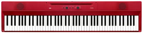 Korg – Liano L1 – Tragbares Digitalpiano mit Hochwertiger Soft-Touch-Tastatur – Metallisches Rot
