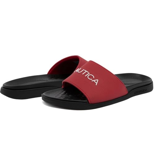 Image of Nautica Men's Athletic Cushioned Casual Slip On Shower Pool Beach Slide Sandals
