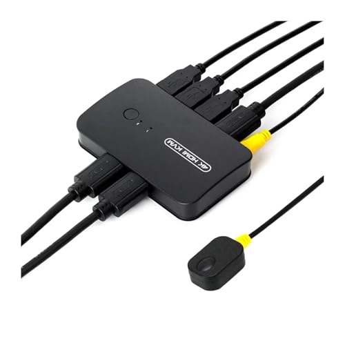 Conmutador KVM USB con extensor 1080p para teclado ratón y monitor 3