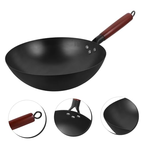 Sartén Wok antiadherente Unomor hiero y madera miniatura 7