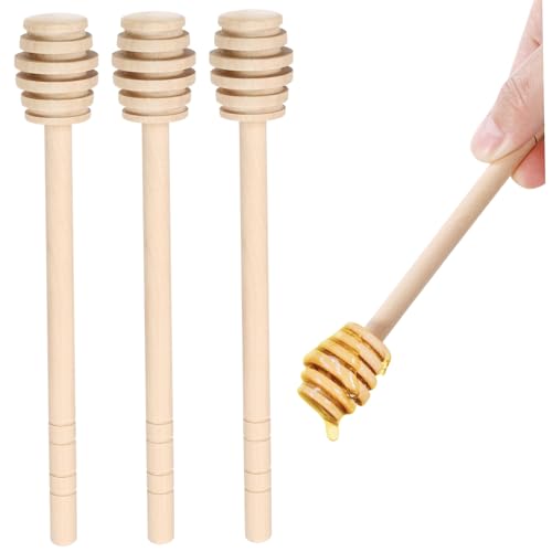 PRETYZOOM 3pcs Wooden Honey Stir Stick Sticks for Jam Syrup Portable Easy to Use