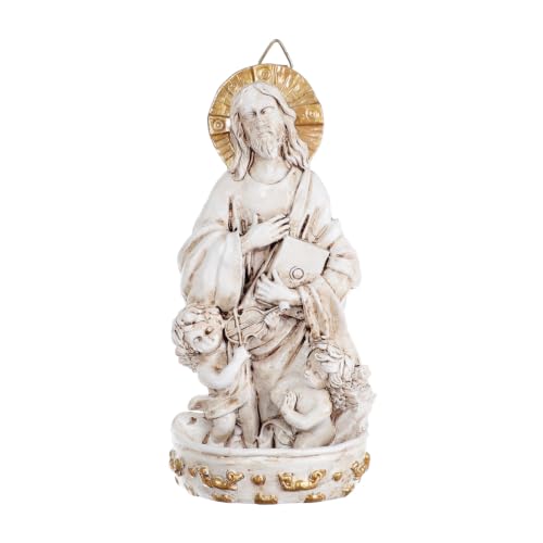 Image of KOMI Jesus Christ Resin Holy Water Font for Home Altar Wall Hanging Decor Catholic Gifts