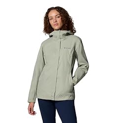 Columbia Arcadia II Chaqueta, Escudo Impermeable, ...: PROTECCIÓN CONTRA EL CLIMA: chaqueta impermeable para mujer con diseño Omni-Tech de costuras selladas—ideal para clima húmedo y aventuras al aire libre DISEÑO LISTO PARA LA AVENTURA: capucha y dobladillo ajustables, bolsillos seguros con cremallera e...