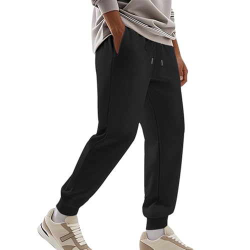 Cargo Pants Men Loose Fit Elastic Waist Drawstring Leggings Soft Fashion Breathable Lounge Solid Color Hiking Clothes4