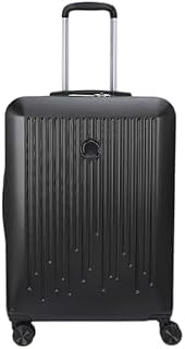 DELSEY PARIS Polycarbonate Delsey Christine 77CM 8Wheels Check-in Hardshell Inline Trolley Bag Black, Large Price In India