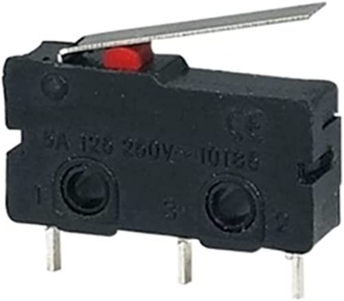Microinterrupteurs 5 pièces NO NC 3 broches SPDT 5A avec levier à galet pour circuit PCB