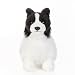 Tiny Heart Border Collie Stofftier Plüschtier 28cm/11” realistisches Border Collie Plüsch schönes Tier niedliche und weiche Geschenke Hund für Kinder Jungen und Mädchen Spielzeug Schwarz