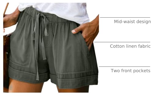 Image of KISSMODA Womens Summer Shorts Leopard /Camo /Solid /Floral Print Elastic Waist Pocketed Casual Pants