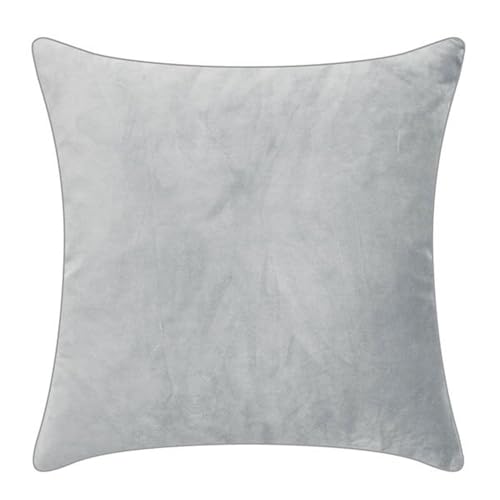 PAD - Elegance - Samt Kissen, Zierkissen, Kissenhülle - 40 x 40 cm - Farbe: Hell Grau - ohne Füllung