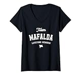 Mujer Miembro vitalicio del Equipo Mafalda Nombre Divertido Mafalda Camiseta Cuello V