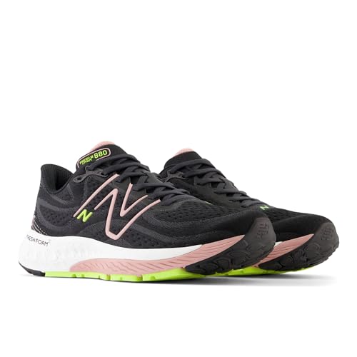 New Balance New Balance Women's Fresh Foam 880 V13 Running Shoe, Black/Pink Moon, 9.5 Medium