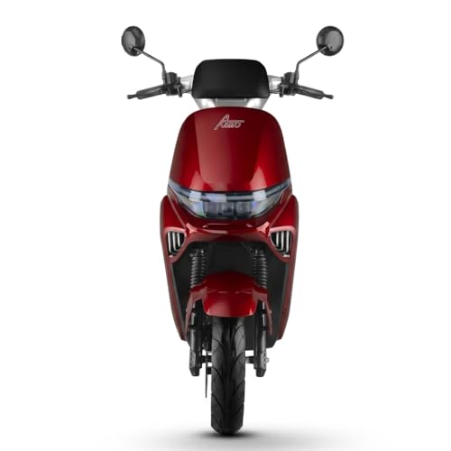 Image of AMO Brisk 60V Lithium Ion Battery Low Speed Electric Scooter | 25 km /h | 60-70 km Range | Non-RTO | Portable Charger | Red