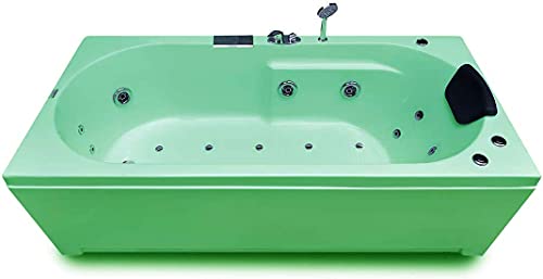 Image of MADONNA Divine 5.5 Feet Acrylic Bathtub with Whirlpool Massage, Bubble Bath, Back Massager and Filler System (Green)