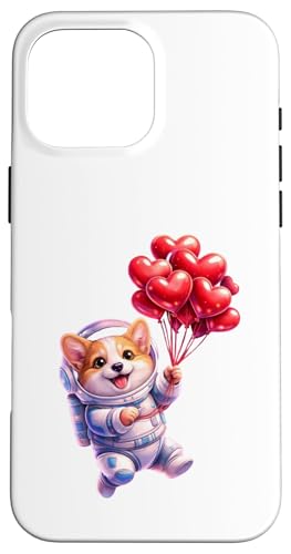 Romantic Corgi Lover Space Art �X�}�z�P�[�X iPhone 16 Pro Max �p