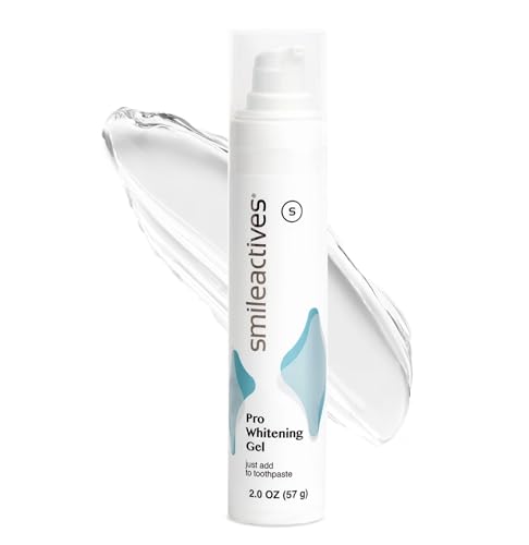 Smileactives Teeth Whitening Gel, Clinical-Grade Hydrogen Peroxide for Long Lasting White Teeth – Simply Add to Toothpaste to Permanently Remove Coffee Stains & More, 2 oz