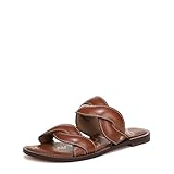 Sam Edelman Women's Hellen Flat Sandal, Cognac, 9