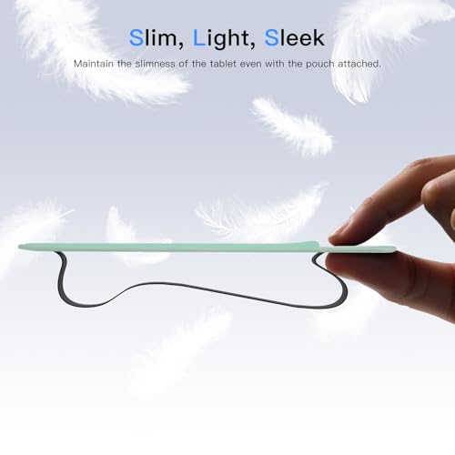 Image of MoKo Pencil Case Holder Fit The Apple Pencil (Pro and USB-C and 1st and 2nd Gen), Detachable Elastic Pocket for Stylus Pen with Elastic Band Attached to iPad Case, Field Green