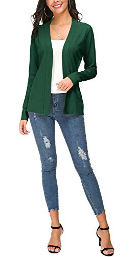 Image of EXCHIC Women's Long Sleeve Open Front Cardigan Sweater Lightweight Casual Knit Sweaters