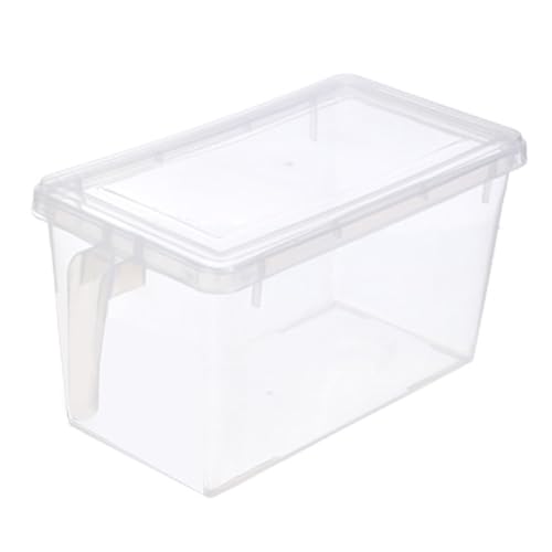 Refrigerator Vegetable Storage Box Fruit Food Box Transparent Rectangular Stackable Refrigerator Food Storage Container with Lid Handle