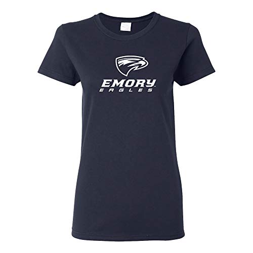 UGP Campus Apparel LS02 - Emory Eagles Primary Logo Womens T-Shirt - Large - Navy